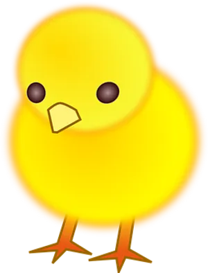 Yellow Chick Cartoon Illustration