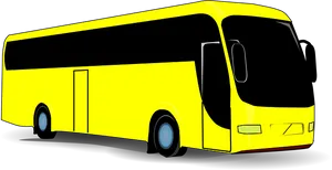 Yellow Coach Bus Illustration