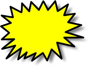Yellow Comic Callout Starburst PNG image
