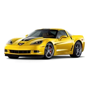 Yellow Corvette PNG 12