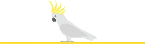 Yellow Crested Cockatoo Illustration PNG image
