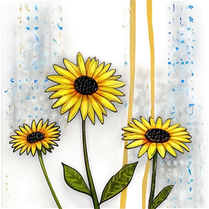 Yellow Daisy Abstract Art PNG Cpp PNG