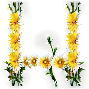 Yellow Daisy Border Frame PNG Qhh