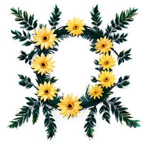 Yellow Daisy Festive Garland PNG 65 PNG