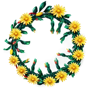 Yellow Daisy Festive Garland PNG Fbh