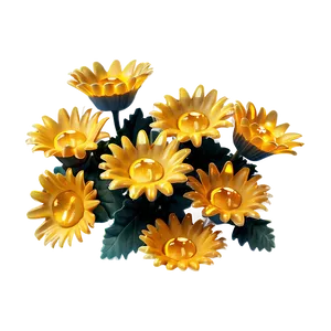 Yellow Daisy Festive Lights PNG Ytq25 PNG