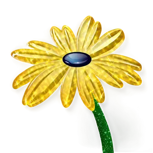 Yellow Daisy Glitter Effect PNG 06292024 PNG