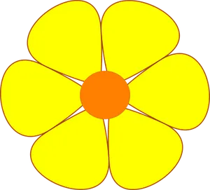 Yellow Daisy Graphic Black Background PNG image