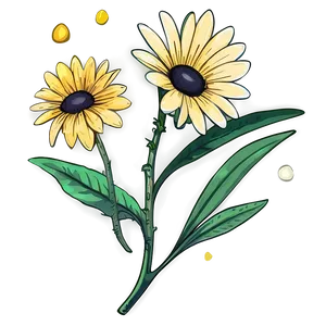 Yellow Daisy Hand Drawn PNG 84 PNG