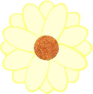 Yellow Daisy Illustration PNG image