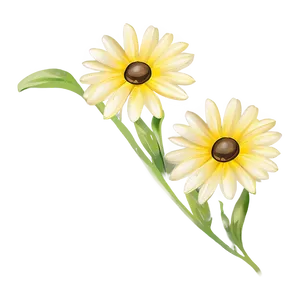 Yellow Daisy Sketch PNG 06292024