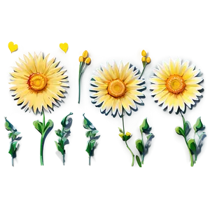 Yellow Daisy Sketch PNG Rfk