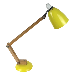 Yellow Desk Lamp Vintage Design PNG image