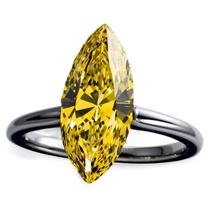 Yellow Diamond In Bezel Setting PNG Bor24 PNG