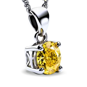 Yellow Diamond In Prong Setting PNG 25