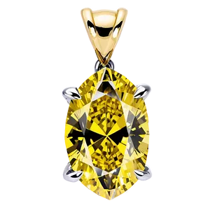 Yellow Diamond In Prong Setting PNG Cpu PNG