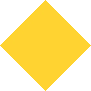 Yellow Diamond Shapeon Blue Background