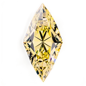 Yellow Diamond With Facets PNG 72