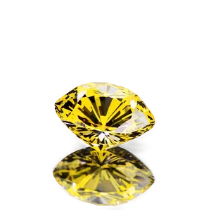 Yellow Diamond With Facets PNG Tbq7
