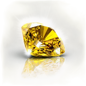 Yellow Diamond With Light Reflection Png Owi52 PNG image