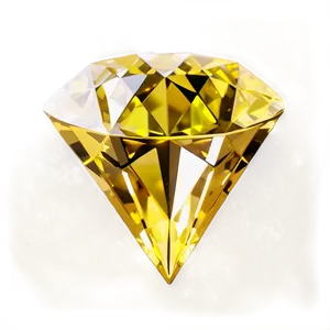 Yellow Diamond With Sparkles PNG 9