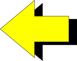 Yellow Directional Arrow Graphic PNG image