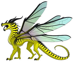 Yellow Dragon Illustration Wings Of Fire PNG image