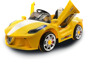 Yellow Electric Toy Sports Car