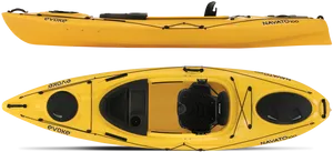 Yellow Evoke Navato100 Kayak PNG image
