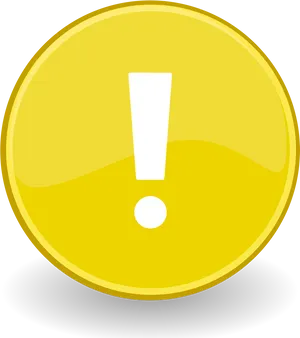 Yellow Exclamation Alert Icon PNG image