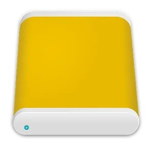Yellow External Hard Drive Icon PNG image