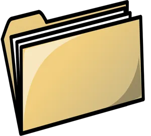Yellow File Folder Cartoon PNG