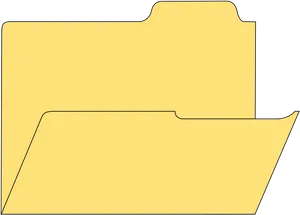 Yellow File Folder Graphic PNG