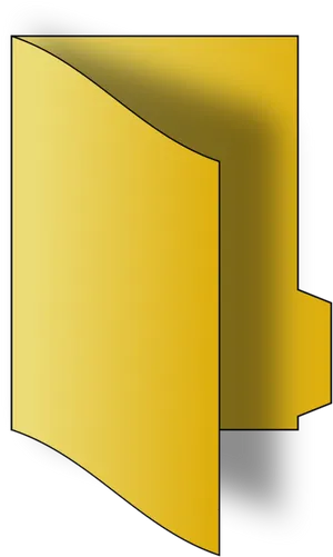 Yellow File Folder Graphic PNG