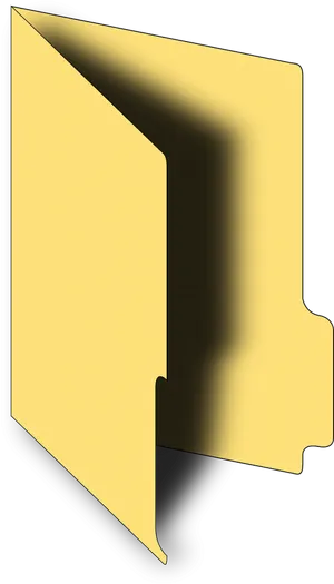 Yellow File Folder Icon PNG