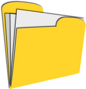 Yellow File Folder Icon PNG