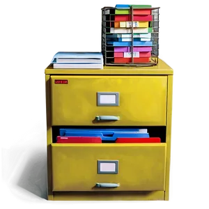 Yellow Filing Cabinet PNG Ieo