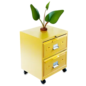 Yellow Filing Cabinet PNG Qaj