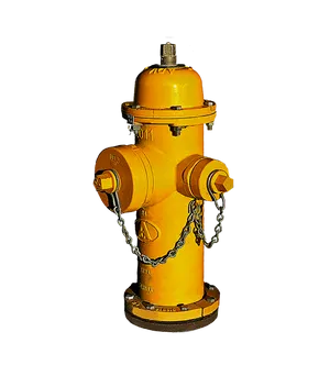 Yellow Fire Hydrant Isolated