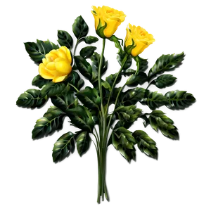 Yellow Floral Pattern PNG Qeo17 PNG