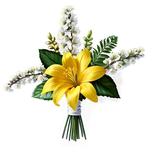 Yellow Flower Arrangement PNG 06122024 PNG