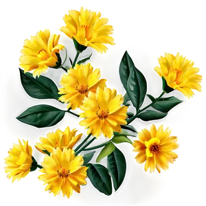 Yellow Flower Background PNG 92
