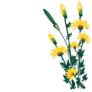 Yellow Flower Background PNG Uey