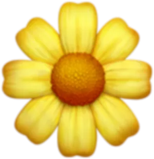 Yellow Flower Emoji Blurry Background