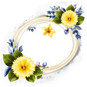 Yellow Flower Frame PNG 06122024 PNG