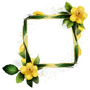 Yellow Flower Frame PNG 93 PNG