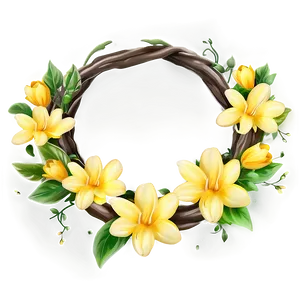 Yellow Flower Wreath PNG Ibl PNG