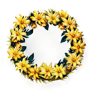 Yellow Flower Wreath PNG Jte48 PNG