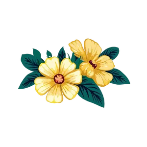 Yellow Flowers B PNG image