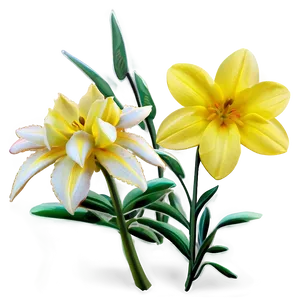 Yellow Flowers D PNG image